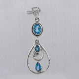 Blue Topaz 925 Silver Pendant