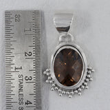 Smoky Quartz 925 Silver Pendant