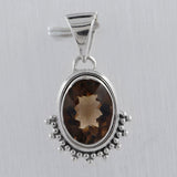 Smoky Quartz 925 Silver Pendant