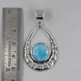 Larimar 925 Sterling Silver Pendant