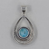 Larimar 925 Sterling Silver Pendant