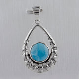 925 Sterling Silver Larimar Pendant