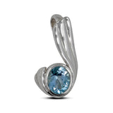 925 Silver Blue Topaz Pendant