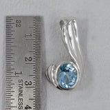 925 Silver Blue Topaz Pendant