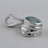 925 Silver Blue Topaz Pendant