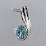 925 Silver Blue Topaz Pendant