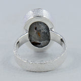 Raw Uncut Astrophyllite Silver Ring