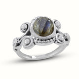 Natural Labradorite Silver Rings