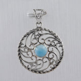 Larimar 925 Silver Pendant