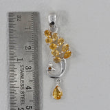 Citrine Peacock Silver Pendant