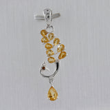 Citrine Peacock Silver Pendant