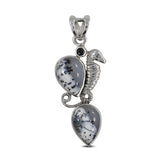 Rainbow Moonstone Sea Horse Pendant