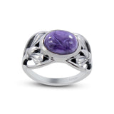 Charoite Silver Ring