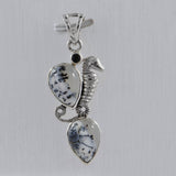 Rainbow Moonstone Sea Horse Pendant