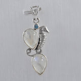 Rainbow Moonstone Sea Horse Pendant