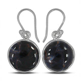 Blue Pietersite Silver Earrings