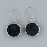 Blue Pietersite Silver Earrings