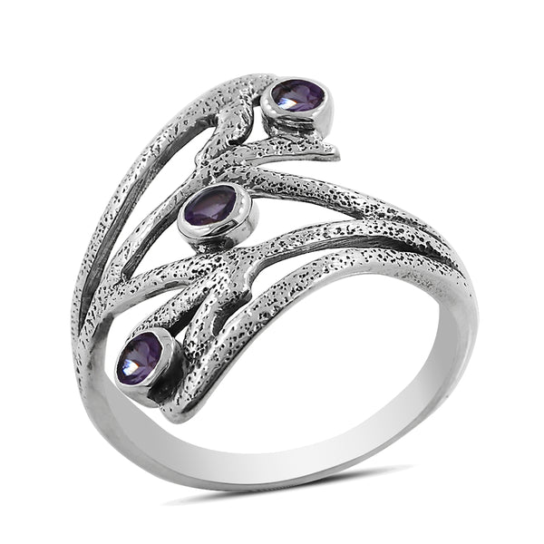 Amethyst Silver Rings