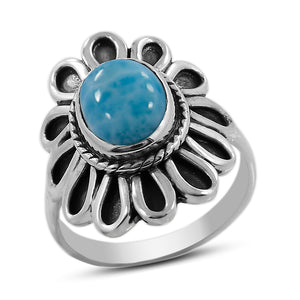925 Sterling Silver Larimar Rings