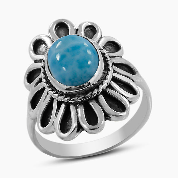 925 Sterling Silver Larimar Rings