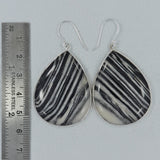 Large Zebra Jasper Silver Earring