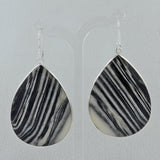 Large Zebra Jasper Silver Earring