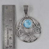 Larimar Pendant in 925 Sterling Silver