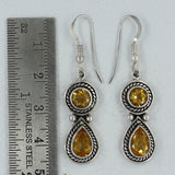 Citrine Silver Earrings