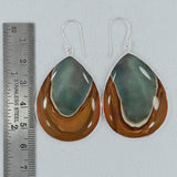 Large Zebra Jasper Silver Earring