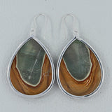 Large Zebra Jasper Silver Earring