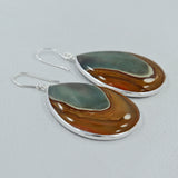 Large Zebra Jasper Silver Earring