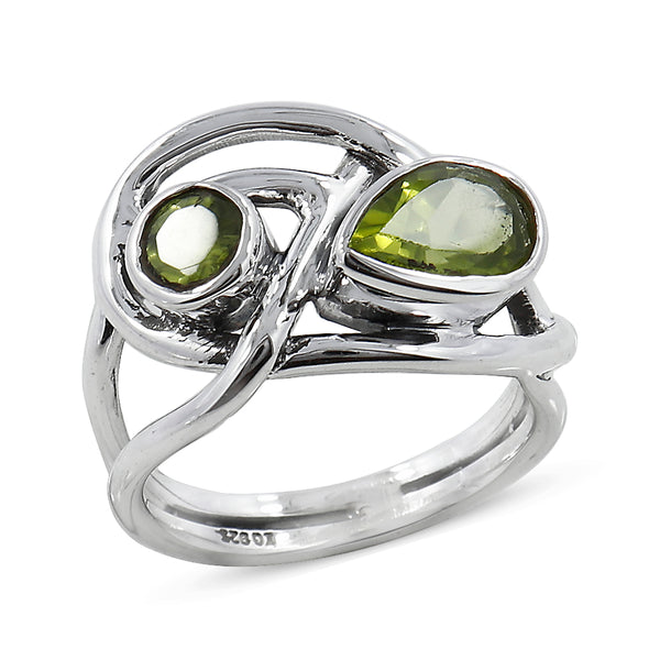 Peridot Silver Rings
