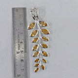 Citrine Leaf Design Pendant