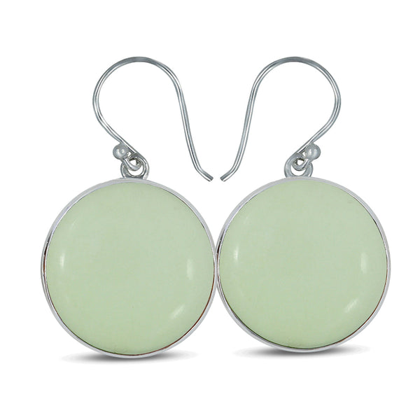 Lemon Chrysoprase Silver Earring