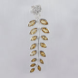 Citrine Leaf Design Pendant