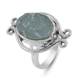 Rough Aquamarine Sterling Silver Ring