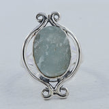 Rough Aquamarine Sterling Silver Ring