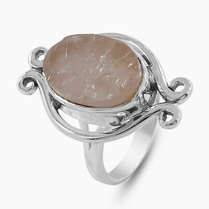 Rough Aquamarine Sterling Silver Ring