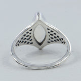 Rainbow Moonstone Silver Ring