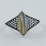 Rainbow Moonstone Silver Ring