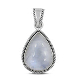 925 Silver Rainbow Moonstone Pendant