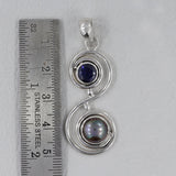 Rainbow Moonstone Silver Pendant