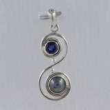 Rainbow Moonstone Silver Pendant