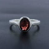 Natural Ruby Silver Rings