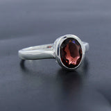 Natural Ruby Silver Rings