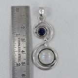 Rainbow Moonstone Silver Pendant