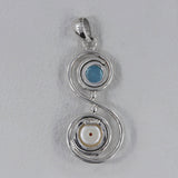 Rainbow Moonstone Silver Pendant