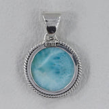 Larimar 925 Sterling Silver Pendant