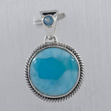 Larimar 925 Sterling Silver Pendant