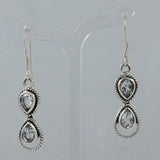 Crystal Quartz Silver Earrings